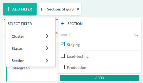 Filtering options
