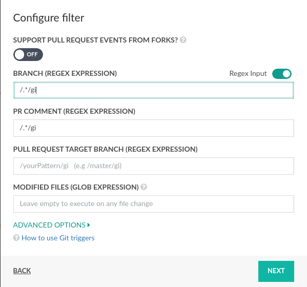 Configure Filter Settings