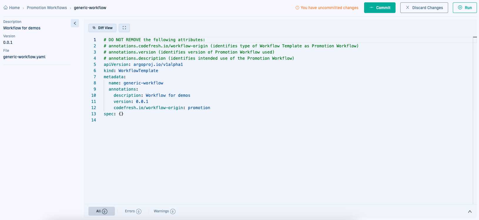 Adding a Promotion Workflow